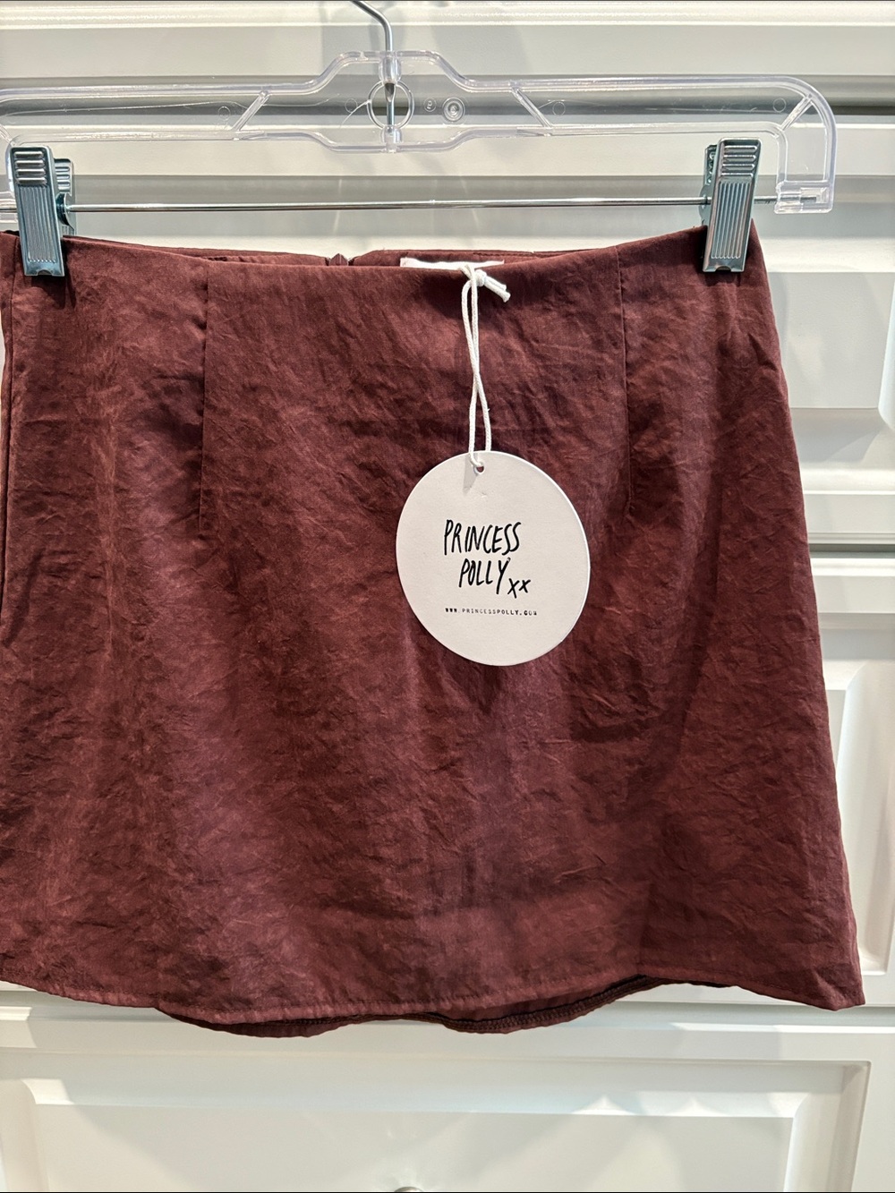 Princess Polly Wine Red Mini Skirt